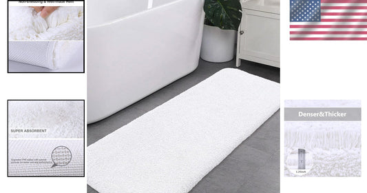 Luxury 20"x70" Bath Mat Runner - Ultra Soft, Non-Slip with Machine Washable Care