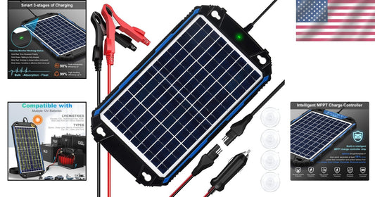 All-Weather 12V Solar Charger with Advanced MPPT Technology for Total Protection