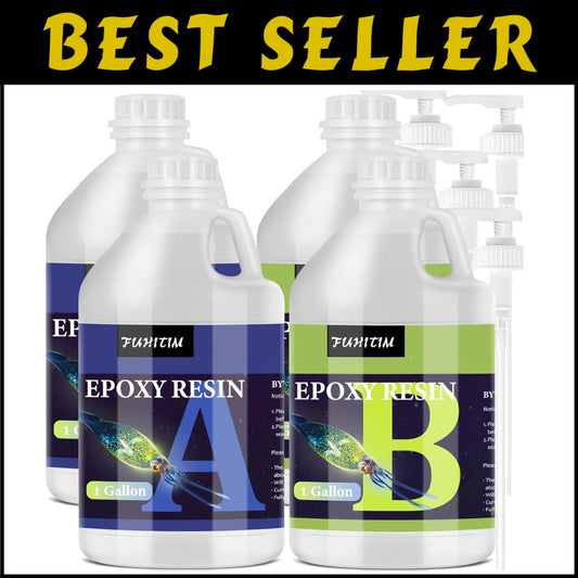Easy Mix 4 Gallon Crystal Clear Epoxy Resin - Ideal for Jewelry, Coasters & More