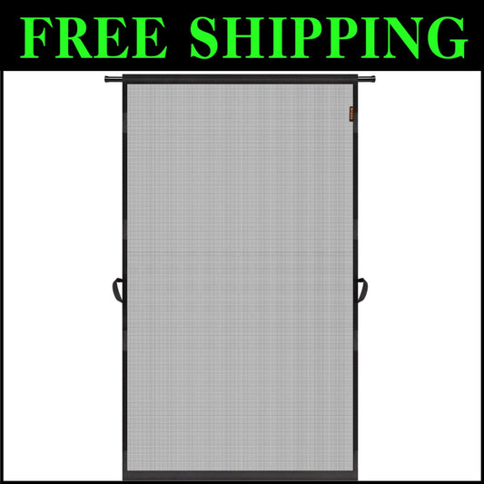 Lightweight Retractable Screen Door 38" x 82" - Easy Install & Adjustable Width