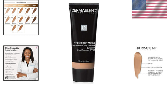 Moisturizing Leg Makeup Foundation - All Skin Types, Natural Finish, 4.8oz