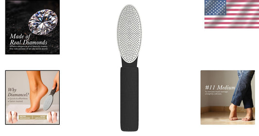 Luxury Diamond Foot Buffer - Medium Grit Rasp for Average Calluses & Maintenance