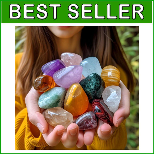 1.2" Gemstone Set with 25 Types of Polished Crystals for Chakra Healing
