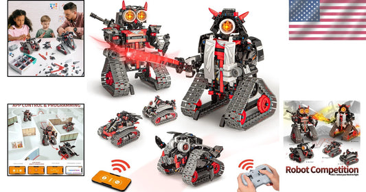 Educational 5-In-1 RC Robot Kit: Samurai & Ninja Building Blocks for Ages 6-12