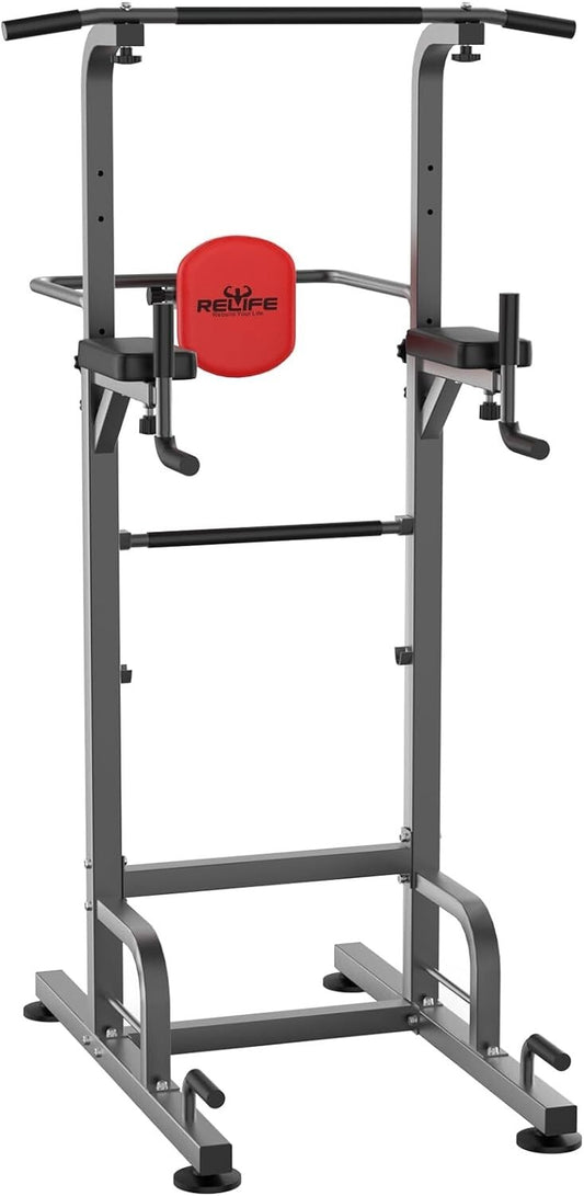 Compact Pull Up Bar Station - Multi-Function 450LBS Dip Station for Home Gym