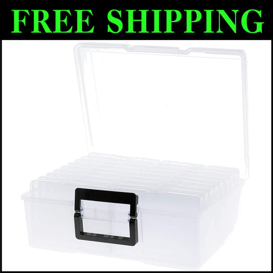 Sturdy Clear Craft Storage Box - 5" x 7" with Latch Closure for Versatile Use