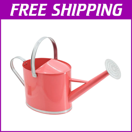 Durable Coral Watering Can - 1.8 Gallon, Perfect for Indoor Plants and Gardens