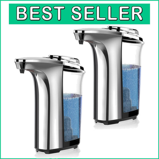 High Capacity Touchless Soap Dispenser with Adjustable Dispensing - 2 Count Set