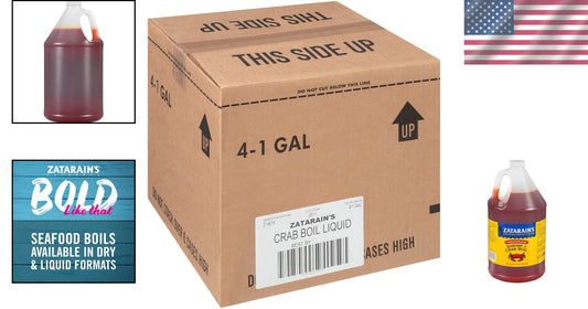 Pack of 4 Concentrated Seafood Seasoning - Liquid Shrimp & Crab Boil, 1 Gallon