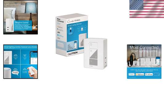 Smart Lamp Dimmer Switch by Caseta - Effortless 3-Way Setup and Wireless Control