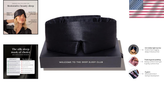 Award-Winning Silk Sleep Mask - Luxurious Light-Blocking Solution for All Sizes