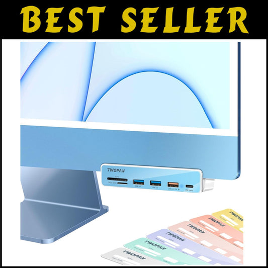USB C Multiport Adapter for iMac 2024/2023/2021 - Fast Data Transfer & Colors