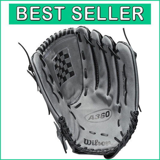 2021 A360 14" Left Hand Throw Slowpitch Softball Glove - Black/Gray Elegance