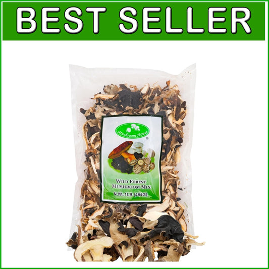 Chef-Approved Mixed Dried Mushrooms - 1 lb Forest Blend for Gourmet Cooking