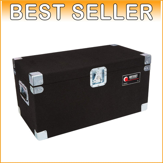Odyssey Carpeted LP Case with Recessed Hardware - Durable Vinyl Storage Solution