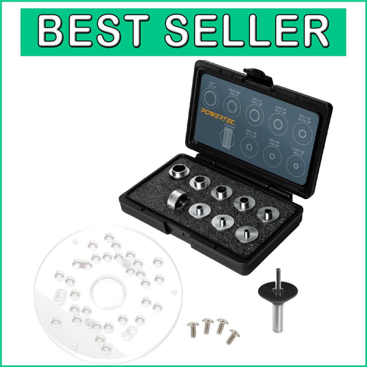 Router Template Guide Bushing Set - Ideal for Porter Cable, DeWalt, Bosch Models