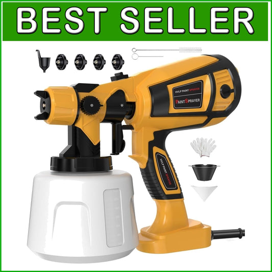 1000W High Power Electric Spray Gun - Easy Clean Paint Sprayer and Accessories
