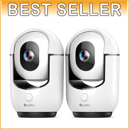 Enhanced 2K Indoor Security Camera - Smart Alerts and 24/7 Monitoring - 2 Pack