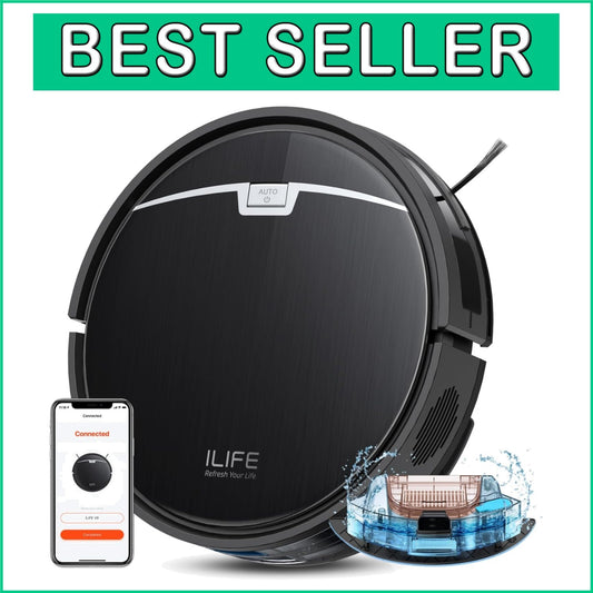 Advanced V9 Robot Cleaner: 3000Pa Suction, Tangle-Free For Effortless Cleanings