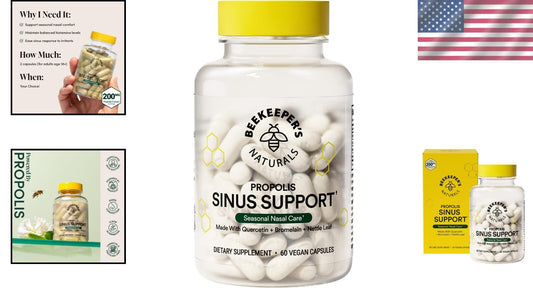 Natural Seasonal Sinus Relief Capsules - Enhance Comfort & Immune Support, 60 ct