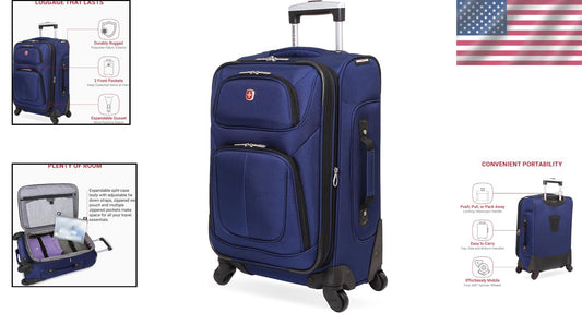 Effortlessly Portable 21-Inch Expandable Softside Luggage with 10-Year Warranty