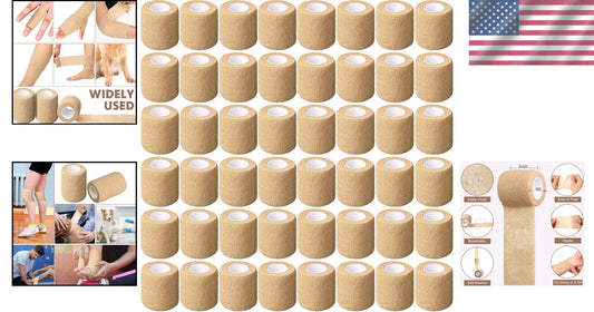 Cohesive Bandages 2" x 5 Yards - 96 Pack Elastic Support for Active Life