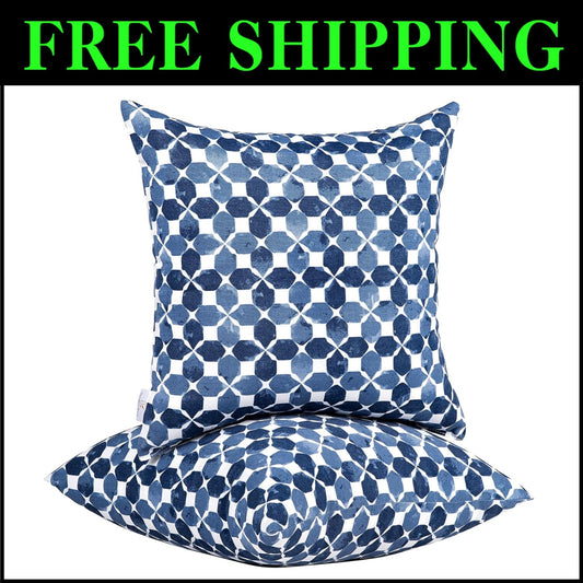 Durable Waterproof Outdoor Pillows 18x18 with Plush Inserts - Year-Round Comfort