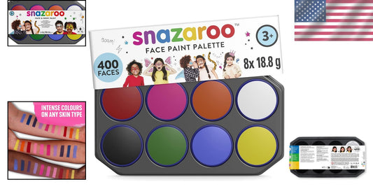 High-Quality 8-Color Face Paint Palette - Non-Toxic & Easy to Remove with Soap