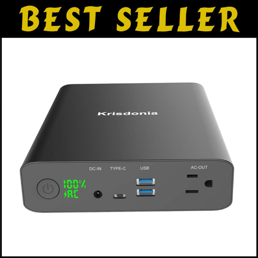 Sleek Portable Charger 60000mAh, 130W AC Outlet & LED Display - Ideal for Travel