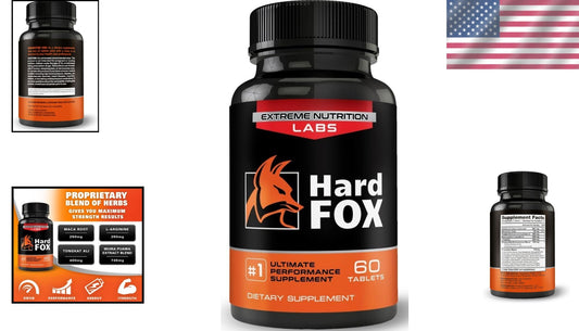 Ultimate Performance Enhancement - Hard Fox Size & Strength Pills, 60 Count
