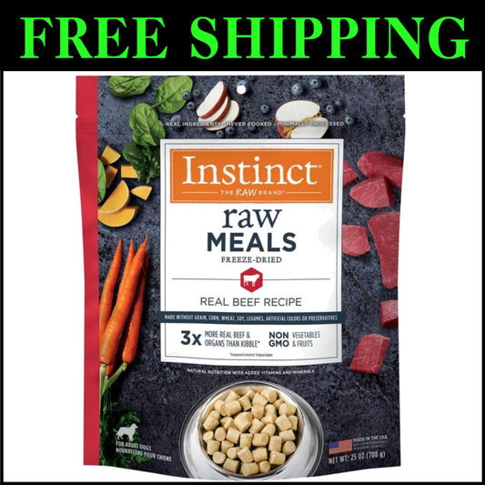 Premium Grain-Free Freeze-Dried Raw Beef Dog Food - 25 oz. Nutritional Bliss
