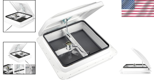 Efficient 12V Fan Roof Vent for RVs and Campers - 14" x 14" Easy Install