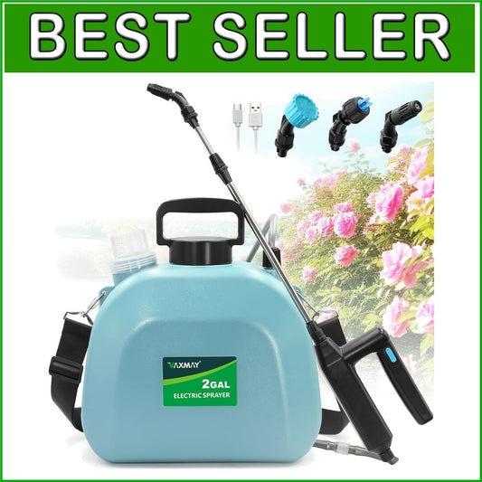 Durable Electric Lawn Sprayer - 2 Gallon Capacity with Versatile Nozzle Options