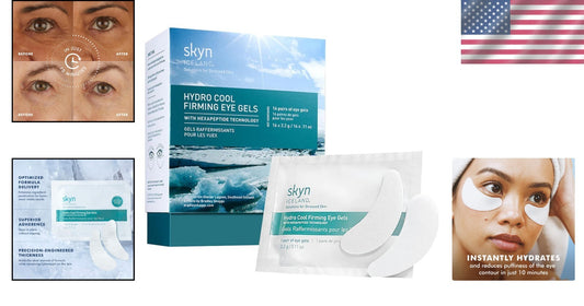 Sensitive Skin Approved Cooling Under Eye Patches with Instant Results, 16 Sets