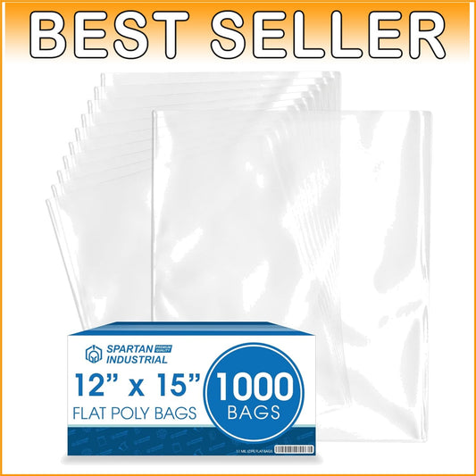 Bulk 1000 Pack 1.1 Mil Clear Poly Bags - Perfect for Bread Dough & Shipping