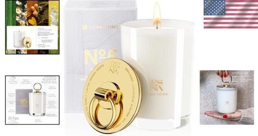 50+ Hour Lavender Scented Candle - Clean Burn Soy Wax for Mindful Relaxation