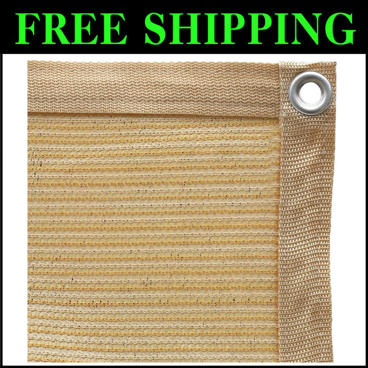 90% Sun Shade Fabric 6x16ft - Durable Mesh Canopy with Grommets and Bungee Balls