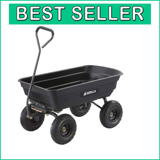Durable Utility Garden Cart with Pneumatic Tires - Effortless Hauling Solution