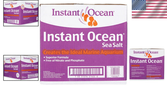 Fast-Dissolving Sea Salt for Marine Fish Tanks - 62 lbs., Optimized pH Balance