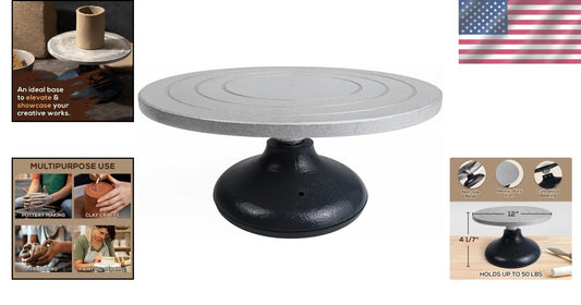 12-Inch Heavy-Duty Pottery Wheel with Non-Slip Base for Artistic Precision
