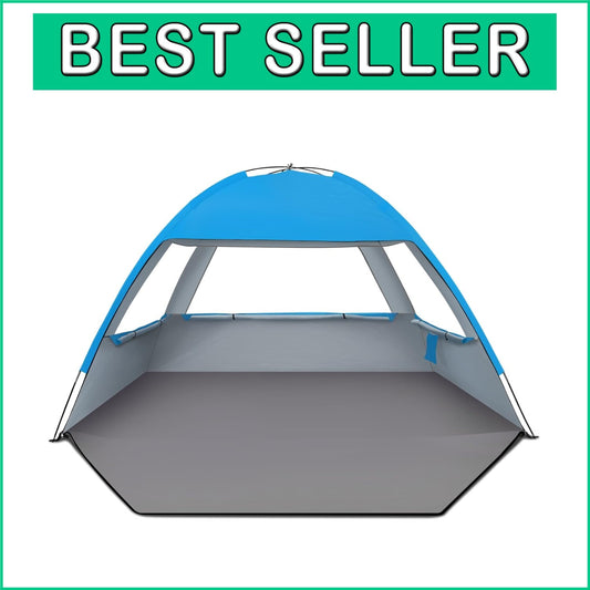 Durable Fiberglass Beach Canopy with Privacy Curtains for Outdoor Adventures