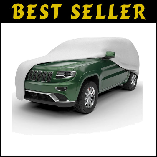 All-Weather Gray SUV Cover - Breathable, Water-Resistant Fit for 210" SUVs