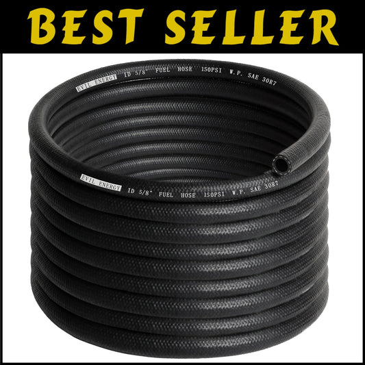 Premium 25FT NBR Fuel Hose - 150 PSI Push Lock for Diesel and Gas Applications