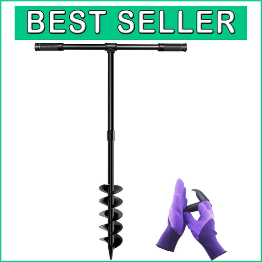 Eco-Friendly Hand Drill Auger - 4" Diameter for DIY Garden Projects