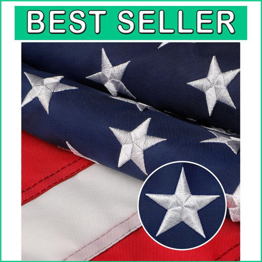 Vivid Color American Flag 10x15ft - Perfect for Patriotic Events and Gardens