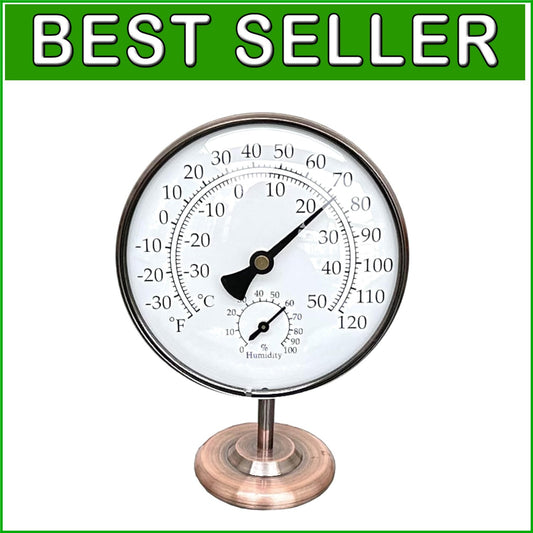 Versatile and Elegant 4-Inch Outdoor Thermometer with Hygrometer Functionality