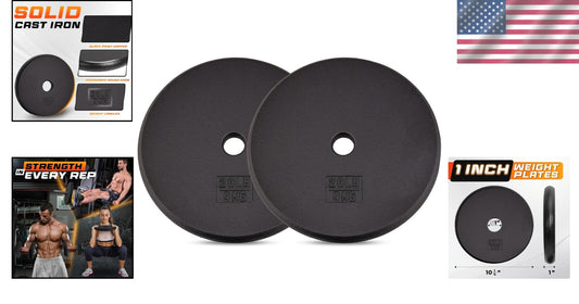 Durable 1" Cast Iron Weight Plate Set – Perfect for Strength and Weight Training
