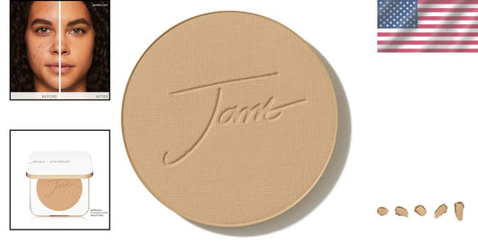 Talc-Free Mineral Foundation Refill - Sweet Honey SPF Compact for All Skin Types
