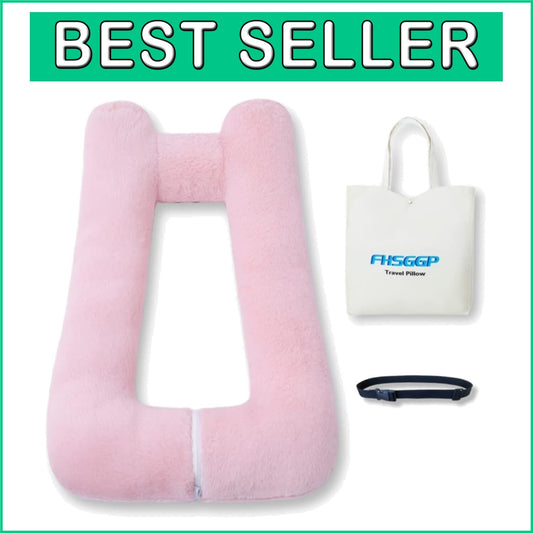 Elegant Ergonomic Travel Neck Pillow for Comfortable Journeys - Kids & Adults