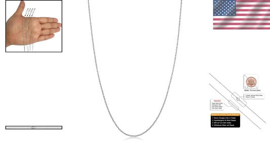 Lightweight 14k White Gold Rope Chain Necklace - Ideal Gift for Any Occasion